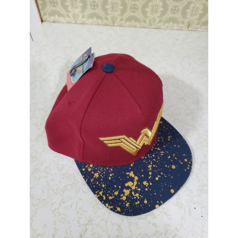 Wonder Woman Splatter Baseball Cap Snapback Adjustable DC Comics NEW With Tags